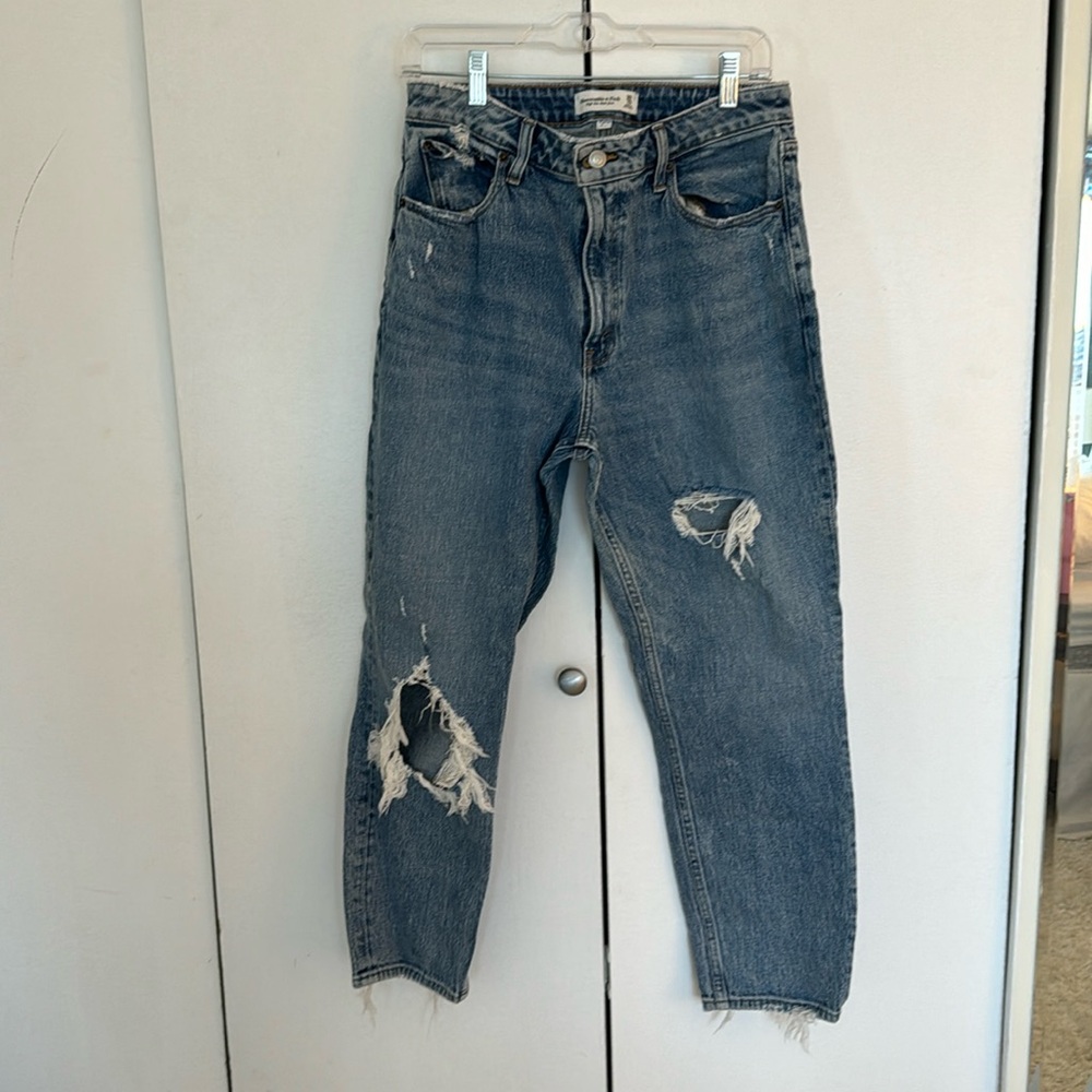 Abercrombie curve love high rise mom jeans